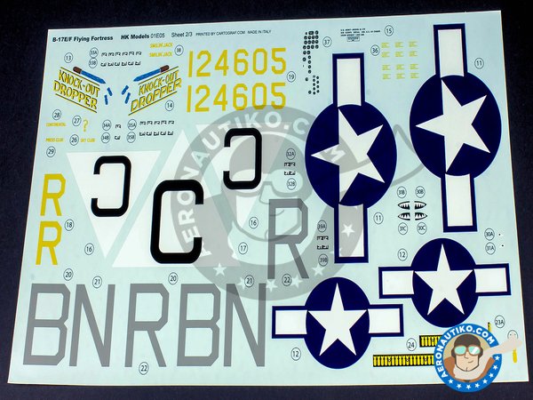 Image 18: B-17 E/F Flying Fortress | Maqueta de avión en escala 1/32 fabricado por HK Models (ref. 01E05)
