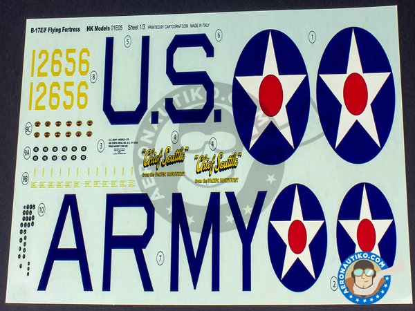 Image 19: B-17 E/F Flying Fortress | Maqueta de avión en escala 1/32 fabricado por HK Models (ref. 01E05)