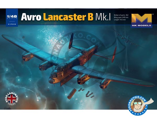 Image 1: Avro Lancaster B MK.I | Airplane kit in 1/48 scale manufactured by HK Models (ref. 01F005)