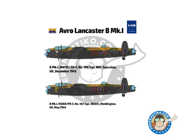Image 10: Avro Lancaster B MK.I | Airplane kit in 1/48 scale manufactured by HK Models (ref. 01F005)