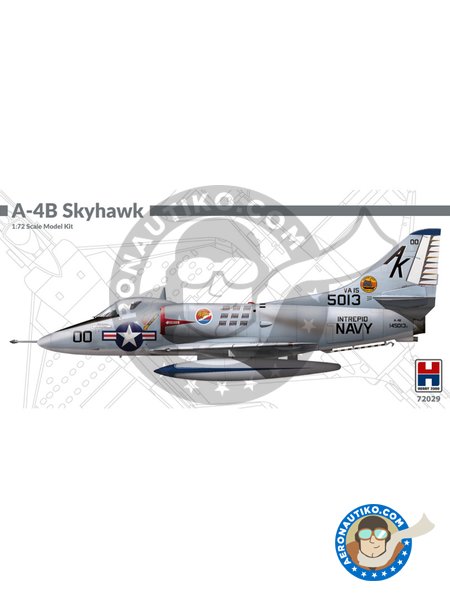 Douglas A-4B "Skyhawk" | Airplane kit in 1/72 scale manufactured by HOBBY 2000 (ref. 72029) image