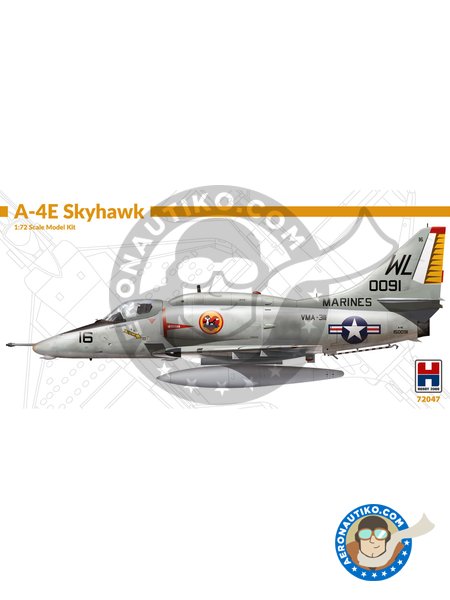 Douglas A-4E "Skyhawk" | Airplane kit in 1/72 scale manufactured by HOBBY 2000 (ref. 72047) image