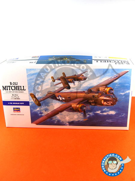 North American B-25 Mitchell J | Airplane kit in 1/72 scale manufactured by Hasegawa (ref. 00546) image