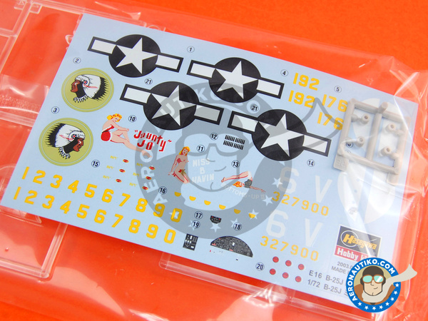 Image 6: North American B-25 Mitchell J | Airplane kit in 1/72 scale manufactured by Hasegawa (ref. 00546)