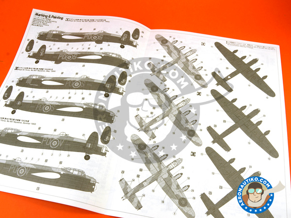 Image 10: Avro Lancaster B Mk I / Mk III | Airplane kit in 1/72 scale manufactured by Hasegawa (ref. 00553)