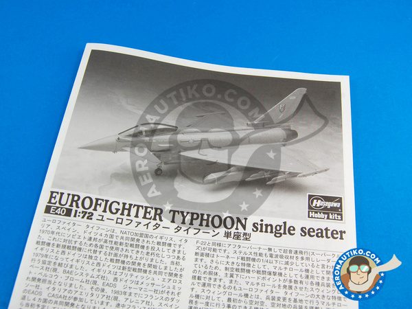 Image 7: Eurofighter Typhoon EF-2000 Single Seater | Airplane kit in 1/72 scale manufactured by Hasegawa (ref. 01570)