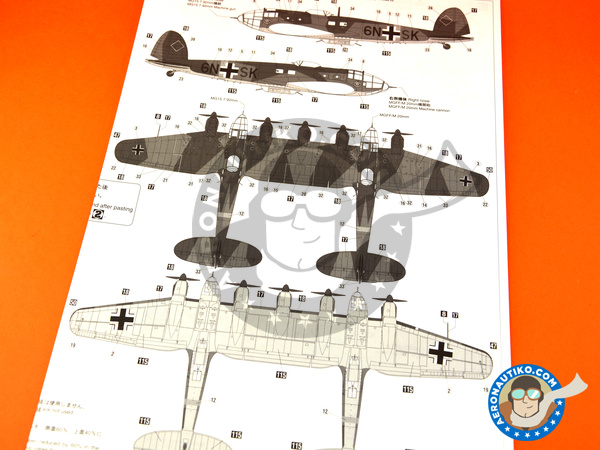 Image 14: Heinkel He 111 Z-2 | Airplane kit in 1/72 scale manufactured by Hasegawa (ref. 01940)