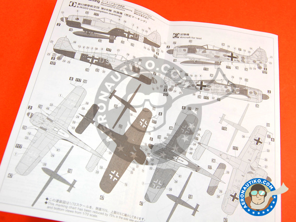 Image 4: Focke-Wulf Fw 190 Würger A-8 w / Bv 246 Hagelkorn | Airplane kit in 1/72 scale manufactured by Hasegawa (ref. 01984)