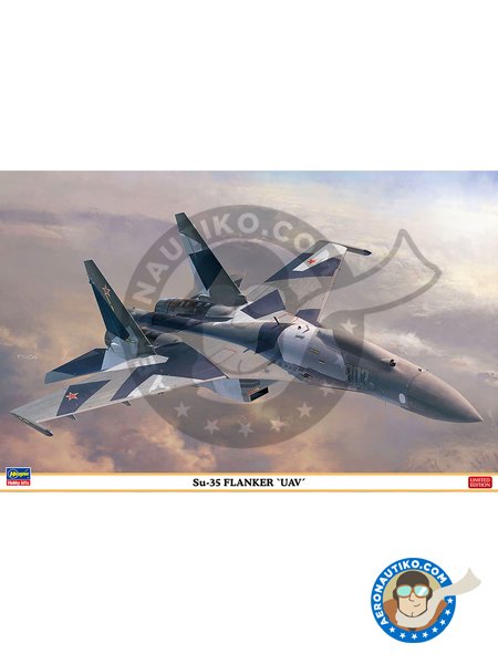 SU-35 Flanker "UAV" | Airplane kit in 1/72 scale manufactured by Hasegawa (ref. 02334) image