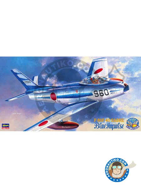 North American F-86F-40 Sabre 'Blue Impulse' | Airplane kit in 1/48 scale manufactured by Hasegawa (ref. 07215) image