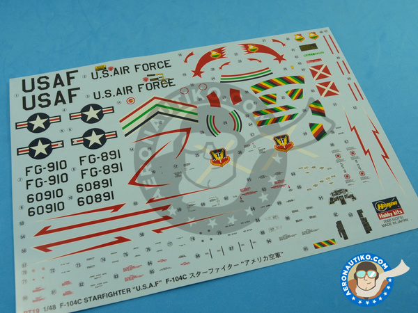 Image 5: Lockheed F-104 Starfighter C | Airplane kit in 1/48 scale manufactured by Hasegawa (ref. 07219)