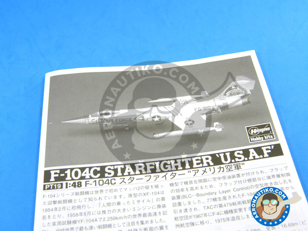 Image 6: Lockheed F-104 Starfighter C | Airplane kit in 1/48 scale manufactured by Hasegawa (ref. 07219)