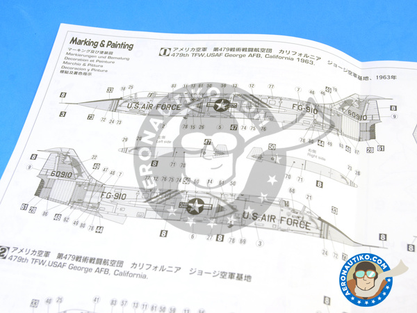 Image 11: Lockheed F-104 Starfighter C | Airplane kit in 1/48 scale manufactured by Hasegawa (ref. 07219)