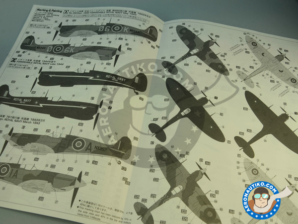 Image 8: Supermarine Seafire Mk. Ib | Airplane kit in 1/48 scale manufactured by Hasegawa (ref. 07309)