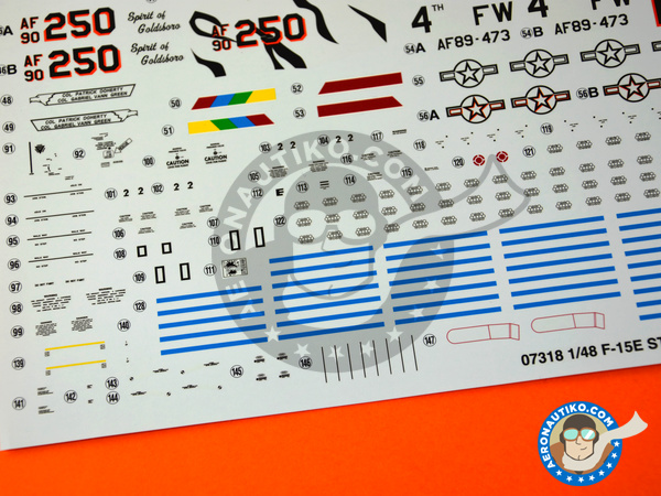 Image 9: McDonnell Douglas F-15 Eagle E | Maqueta de avión en escala 1/48 fabricado por Hasegawa (ref. 07318)