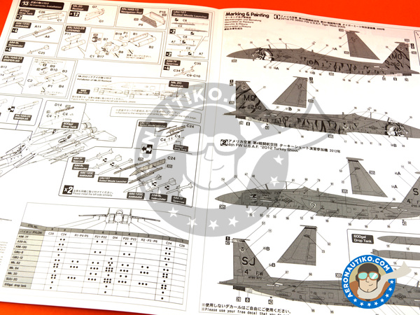 Image 15: McDonnell Douglas F-15 Eagle E | Maqueta de avión en escala 1/48 fabricado por Hasegawa (ref. 07318)