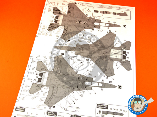 Image 16: McDonnell Douglas F-15 Eagle E | Maqueta de avión en escala 1/48 fabricado por Hasegawa (ref. 07318)