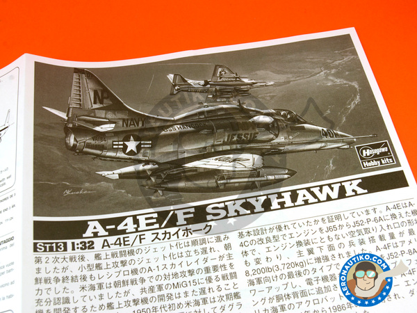 Image 6: Douglas A-4 Skyhawk E/F | Airplane kit in 1/32 scale manufactured by Hasegawa (ref. 08063)