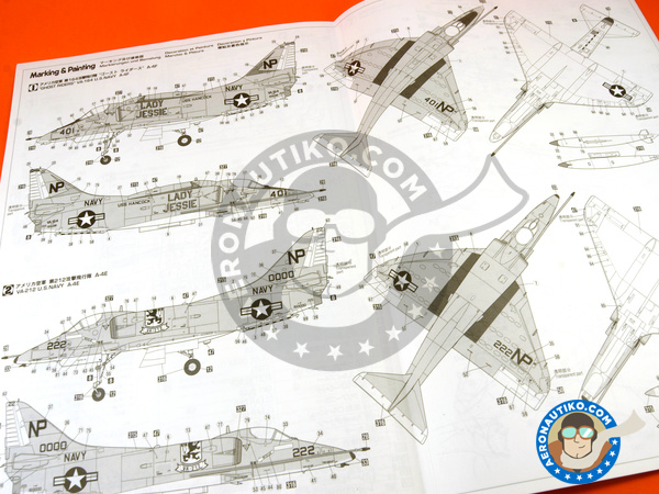 Image 9: Douglas A-4 Skyhawk E/F | Airplane kit in 1/32 scale manufactured by Hasegawa (ref. 08063)