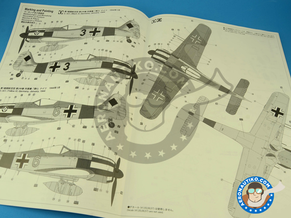 Image 4: Focke-Wulf Fw 190 Würger A-7 JG1 | Airplane kit in 1/32 scale manufactured by Hasegawa (ref. 08217)