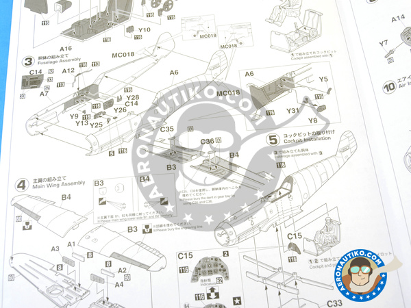 Image 9: Messerschmitt Bf 109 F-4 Priller | Airplane kit in 1/32 scale manufactured by Hasegawa (ref. 08221)