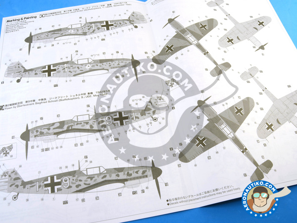 Image 12: Messerschmitt Bf 109 F-4 Priller | Airplane kit in 1/32 scale manufactured by Hasegawa (ref. 08221)