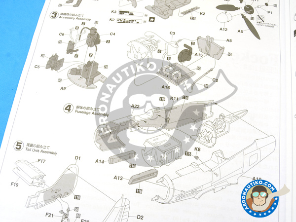 Image 10: Focke-Wulf Fw 190 Würger D-9 Jabo | Airplane kit in 1/32 scale manufactured by Hasegawa (ref. 08223)