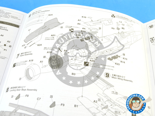 Image 11: Focke-Wulf Fw 190 Würger D-9 Jabo | Airplane kit in 1/32 scale manufactured by Hasegawa (ref. 08223)