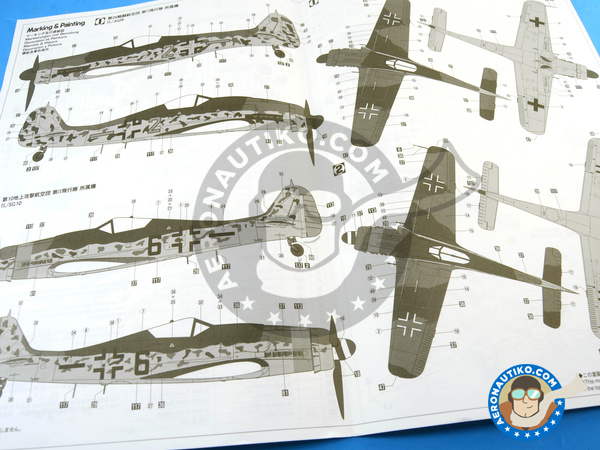 Image 13: Focke-Wulf Fw 190 Würger D-9 Jabo | Airplane kit in 1/32 scale manufactured by Hasegawa (ref. 08223)