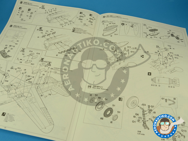 Image 9: Curtiss P-40 Warhawk E / K | Airplane kit in 1/32 scale manufactured by Hasegawa (ref. 08226)