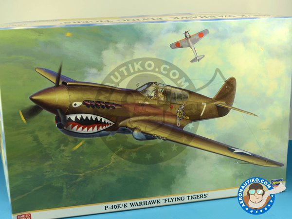 Image 11: Curtiss P-40 Warhawk E / K | Airplane kit in 1/32 scale manufactured by Hasegawa (ref. 08226)