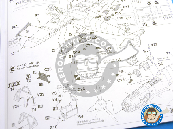 Image 11: Messerschmitt Bf 109 F-4 Trop | Airplane kit in 1/32 scale manufactured by Hasegawa (ref. 08881)