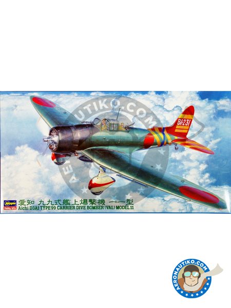 Aichi D3A1 Type 99 (VAL) Model 11 | Airplane kit in 1/48 scale manufactured by Hasegawa (ref. 09055) image
