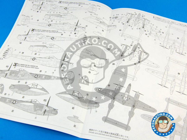 Image 8: Lockheed P-38 Lightning J | Airplane kit in 1/48 scale manufactured by Hasegawa (ref. 09101)