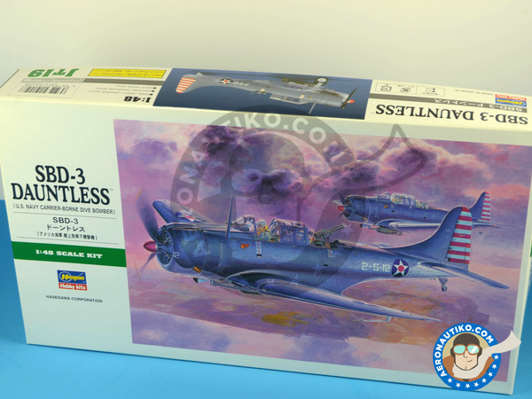 Image 2: Douglas SBD Dauntless 3 | Airplane kit in 1/48 scale manufactured by Hasegawa (ref. 09119)