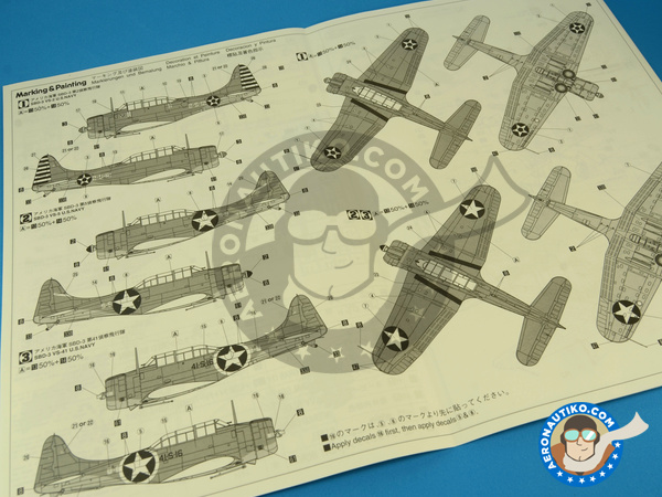 Image 6: Douglas SBD Dauntless 3 | Airplane kit in 1/48 scale manufactured by Hasegawa (ref. 09119)