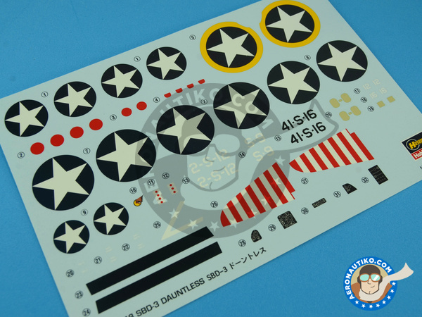 Image 10: Douglas SBD Dauntless 3 | Airplane kit in 1/48 scale manufactured by Hasegawa (ref. 09119)