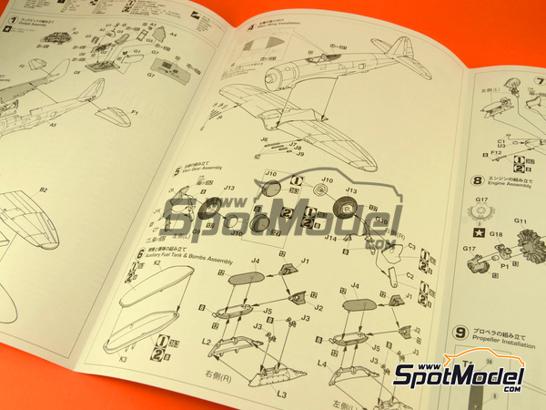 Image 2: Republic P-47 Thunderbolt D | Airplane kit in 1/48 scale manufactured by Hasegawa (ref. 09968)