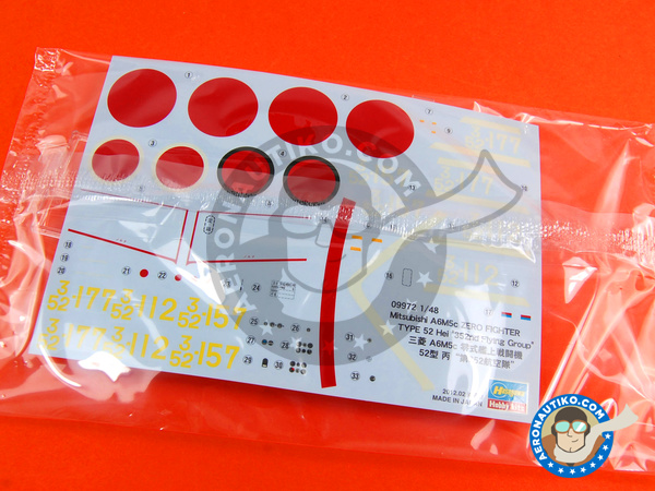 Image 8: Mitsubishi A6M Zero 5c Type 52 Hei | Airplane kit in 1/48 scale manufactured by Hasegawa (ref. 09972)