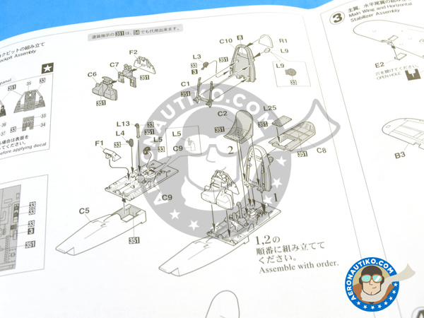 Image 10: Bell P-39 Airacobra Q | Airplane kit in 1/48 scale manufactured by Hasegawa (ref. 09974)