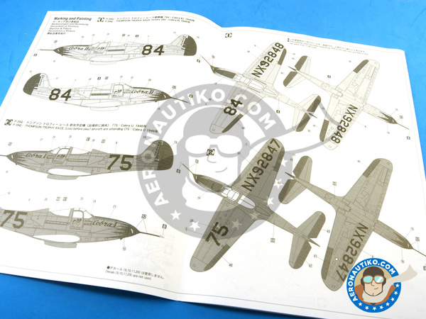 Image 15: Bell P-39 Airacobra Q | Airplane kit in 1/48 scale manufactured by Hasegawa (ref. 09974)