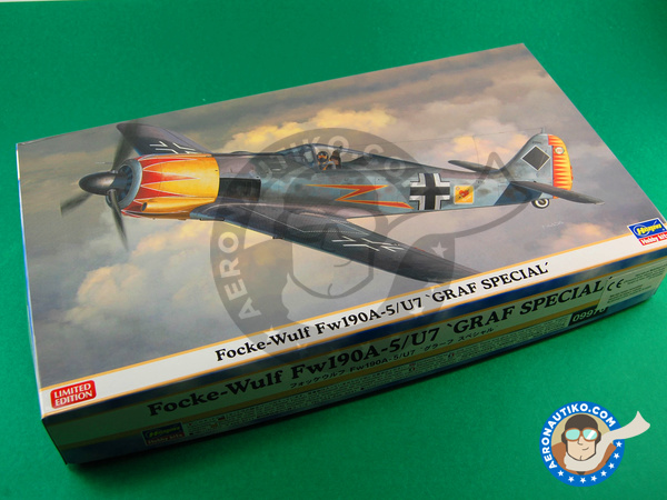 Image 1: Focke-Wulf Fw 190 Würger A-5 / U7 Graf Special | Airplane kit in 1/48 scale manufactured by Hasegawa (ref. 09976)