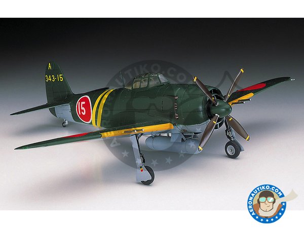 Image 1: Kawanishi N1K2-J Shindenkai "George" | Airplane kit in 1/72 scale manufactured by Hasegawa (ref. A6)