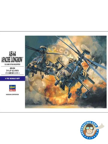 AH-64 Apache Long Bow | Helicopter kit in 1/72 scale manufactured by Hasegawa (ref. E6) image