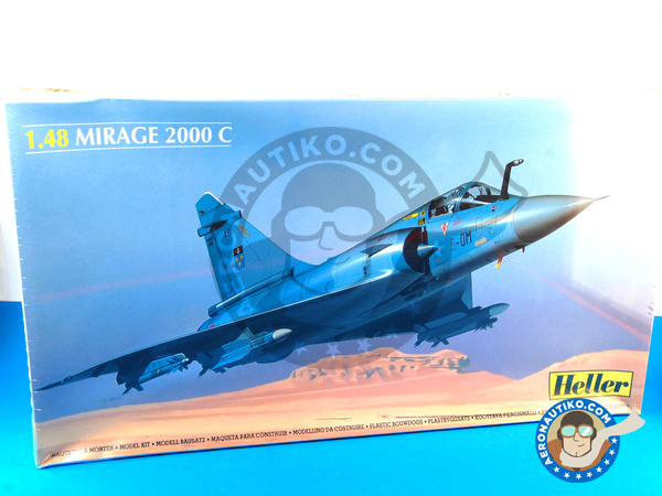 Image 1: Dassault Mirage 2000 C | Airplane kit in 1/48 scale manufactured by Heller (ref. 80426)