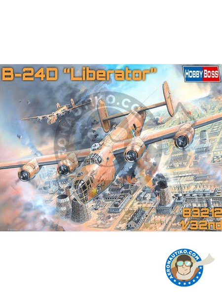 Hobby Boss Airplane Kit 1 32 Scale B 24d Liberator Plastic Parts Water Slide Decals And Assembly Instructions Ref 212 Aircraft Scale Model Kits 1 32 Scale Aeronautiko