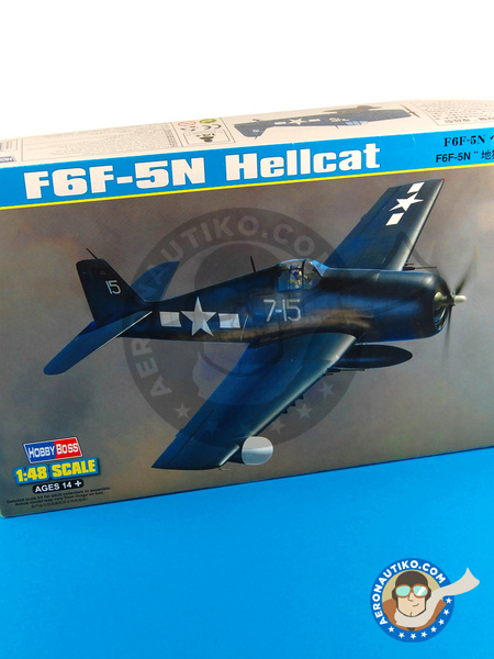Grumman F6F Hellcat 5N | Airplane kit in 1/48 scale manufactured by Hobby Boss (ref. HBOSS-80341) image