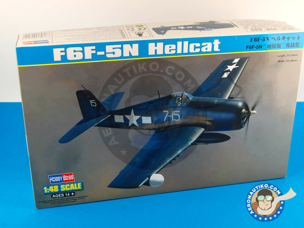 Image 1: Grumman F6F Hellcat 5N | Airplane kit in 1/48 scale manufactured by Hobby Boss (ref. HBOSS-80341)