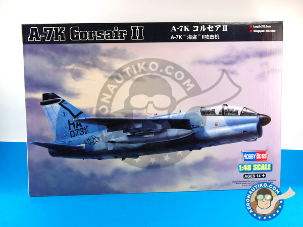Image 1: Ling-Temco-Vought A-7 Corsair II A-7K | Airplane kit in 1/48 scale manufactured by Hobby Boss (ref. HBOSS-80347)