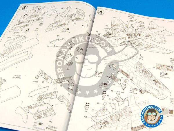 Image 9: Ling-Temco-Vought A-7 Corsair II A-7K | Airplane kit in 1/48 scale manufactured by Hobby Boss (ref. HBOSS-80347)